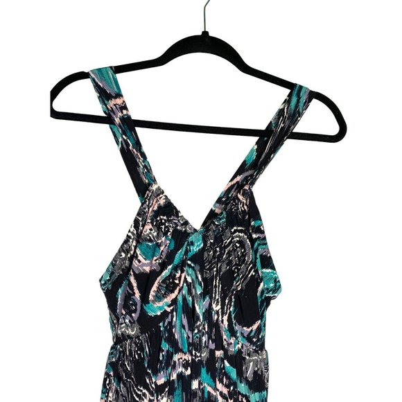 Elle Womens Sundress Mosaic Voyage Print Beach Cruise‎ Summer Maxi Dress Small - Picture 2 of 8